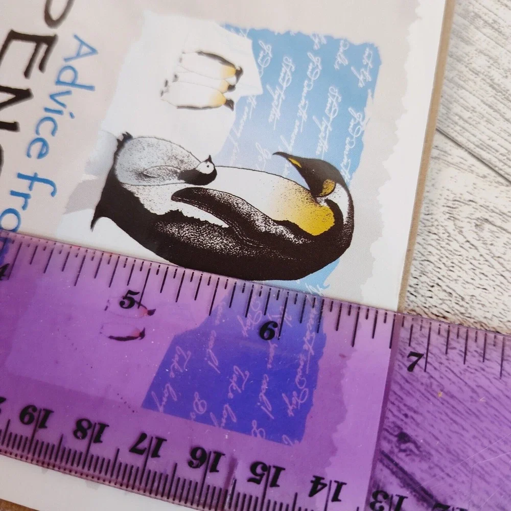 Advice For Life Penguin Greeting Card Inspirational Message - Blank‎ Inside